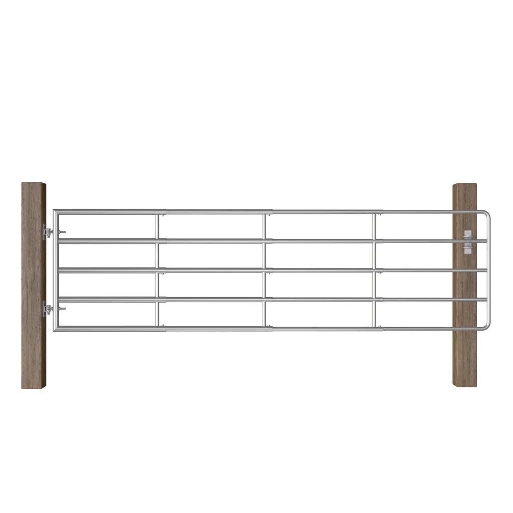 Cancello da Giardino in Acciaio 5 Sbarre (115-300)x90cm Argento  cod mxl 48911