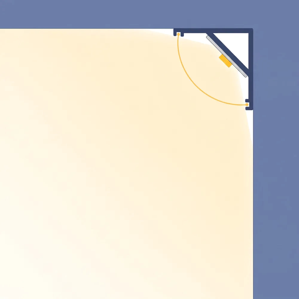Profilo angolare in alluminio silver 2mt per striscia led
