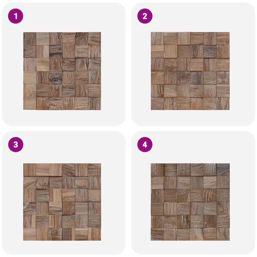 Pannello da Parete 11 pz Naturale 30 x 30 x 2 cm 42046460