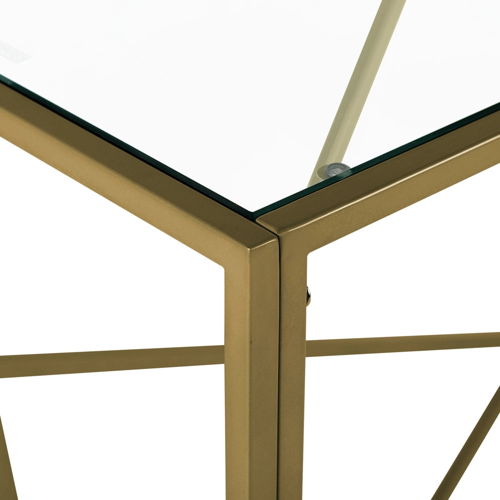 Consolle Metallo dorato 85 x 100 x 40 cm Glam in stile moderno