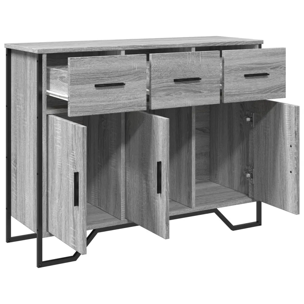 Credenza Grigio Sonoma 97x32,5x74,5 cm in Legno Multistrato 848562