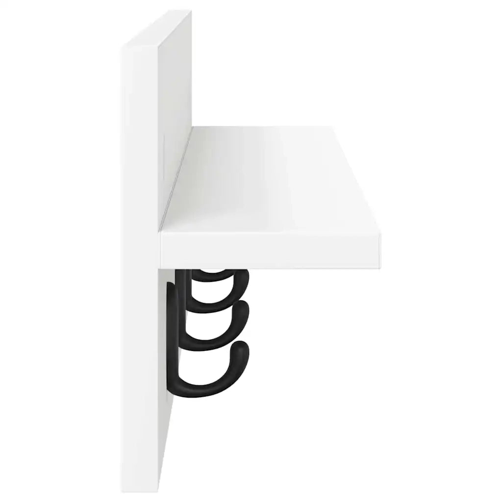 Appendiabiti a muro A parete Bianco 60 x 10,5 x 18 cm 874387