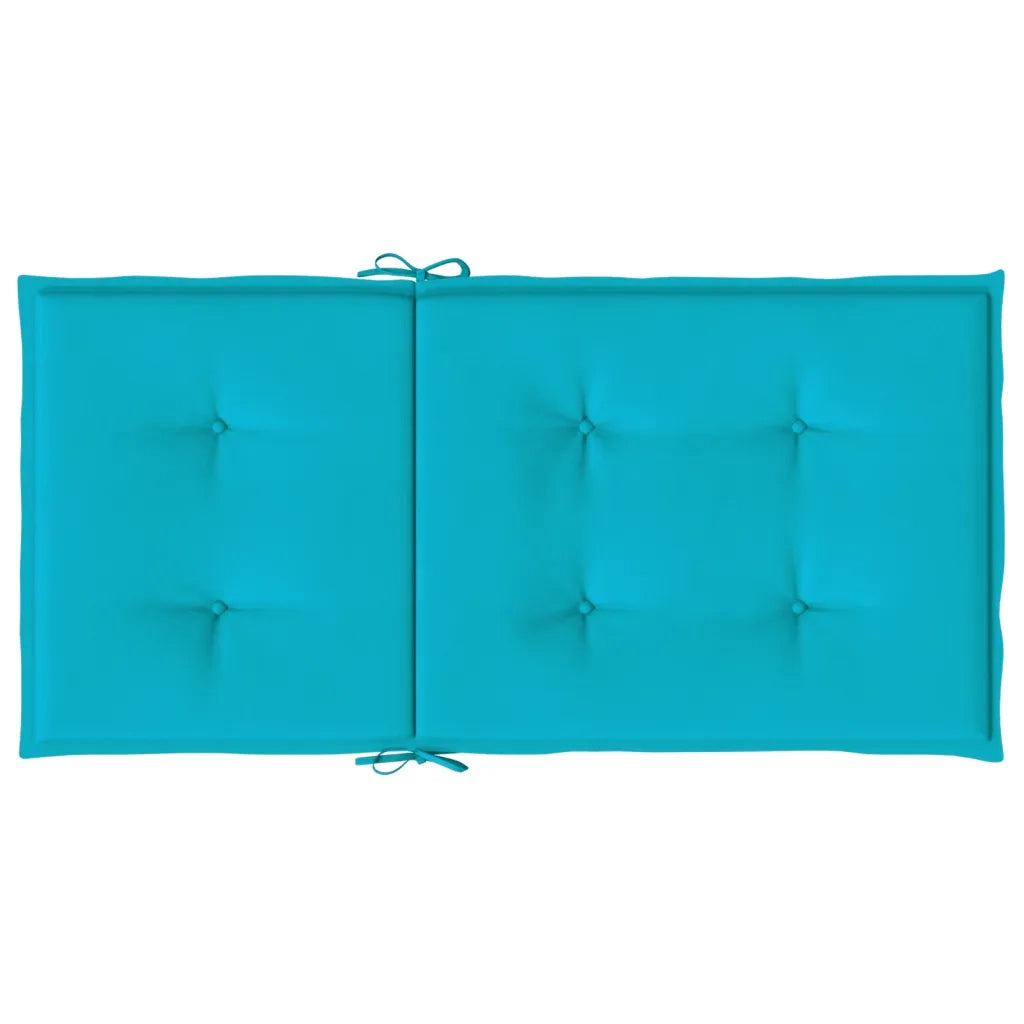 Cuscini per Sedia con Schienale Basso 4 pz Turchese in Tessuto 361338