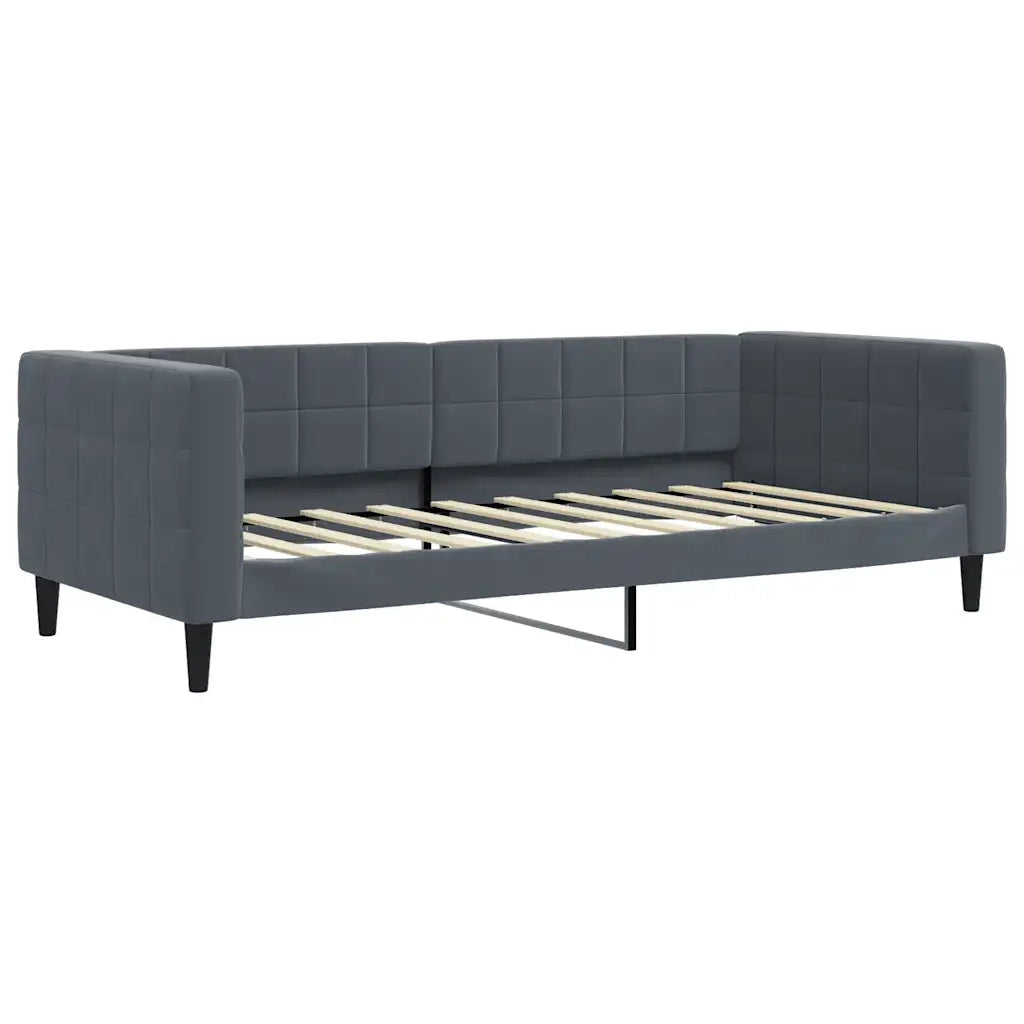 Divano Letto con Letto Estraibile-Sofa Letto-Daybed Grigio Scuro 90x190cm Velluto 170506