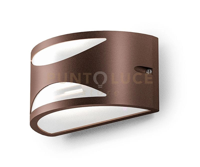 GES1042- APPLIQUE 1 LUCE IN ALLUMINIO ATTACCO E27 COLORE MARRONE