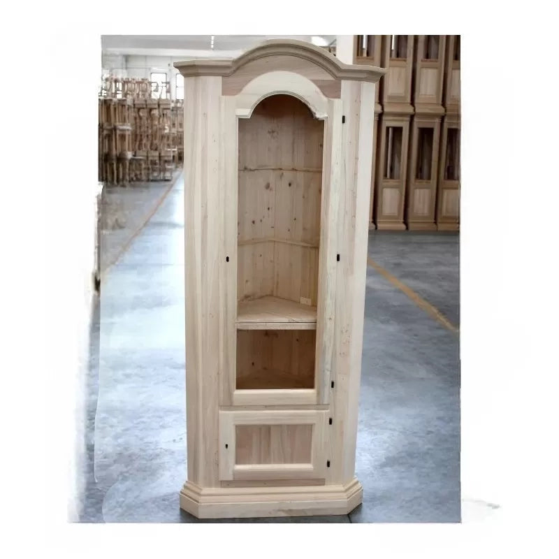 Mobile angolo in legno 2 porte arte povera tinta noce l.55 x 55 h.185 (926) - Mobili 2G