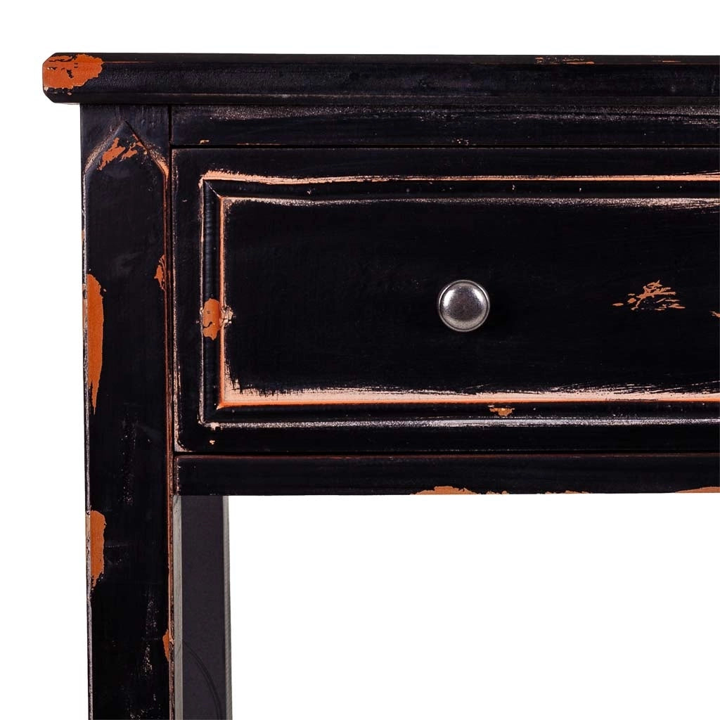 Mobile da ingresso in legno nero 112x38x82h
