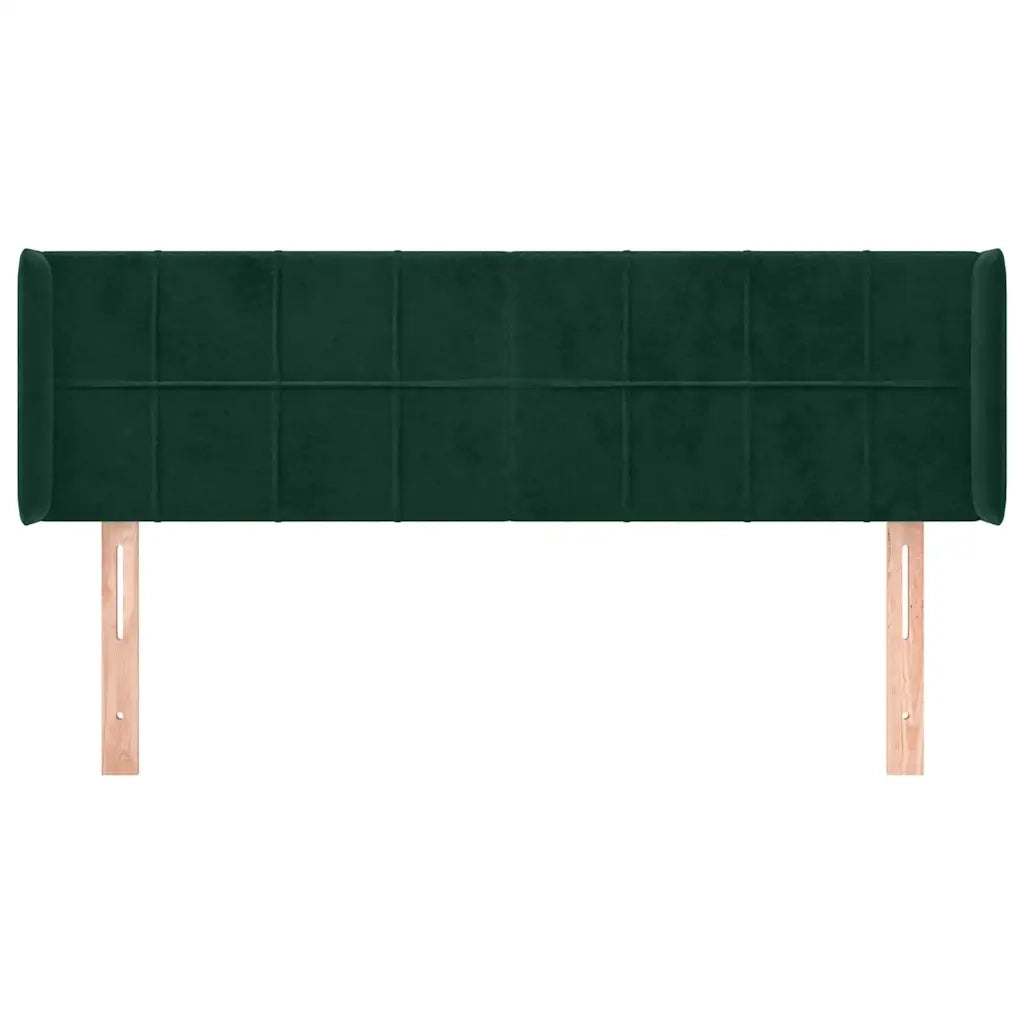 Testiera ad Orecchio Verde Scuro 147x16x78/88 cm in Velluto