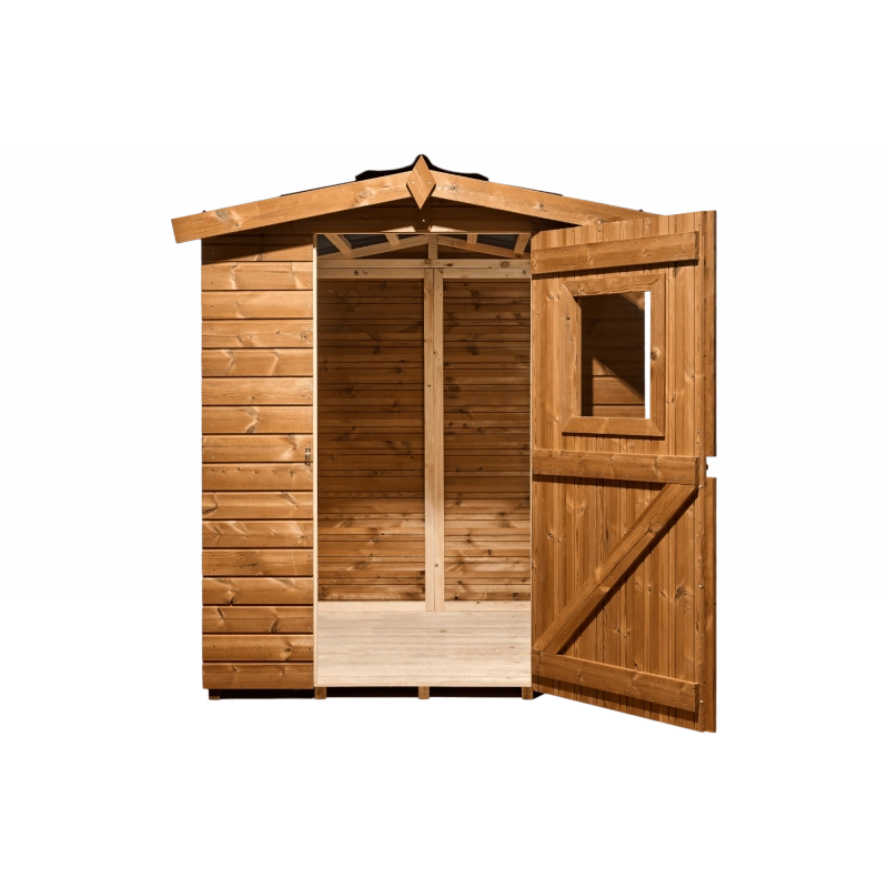 Casetta da giardino in legno termo-trattato 19 mm – 160x160 cm – pavimento e tetto bitumato – THE1616.01N Foresta