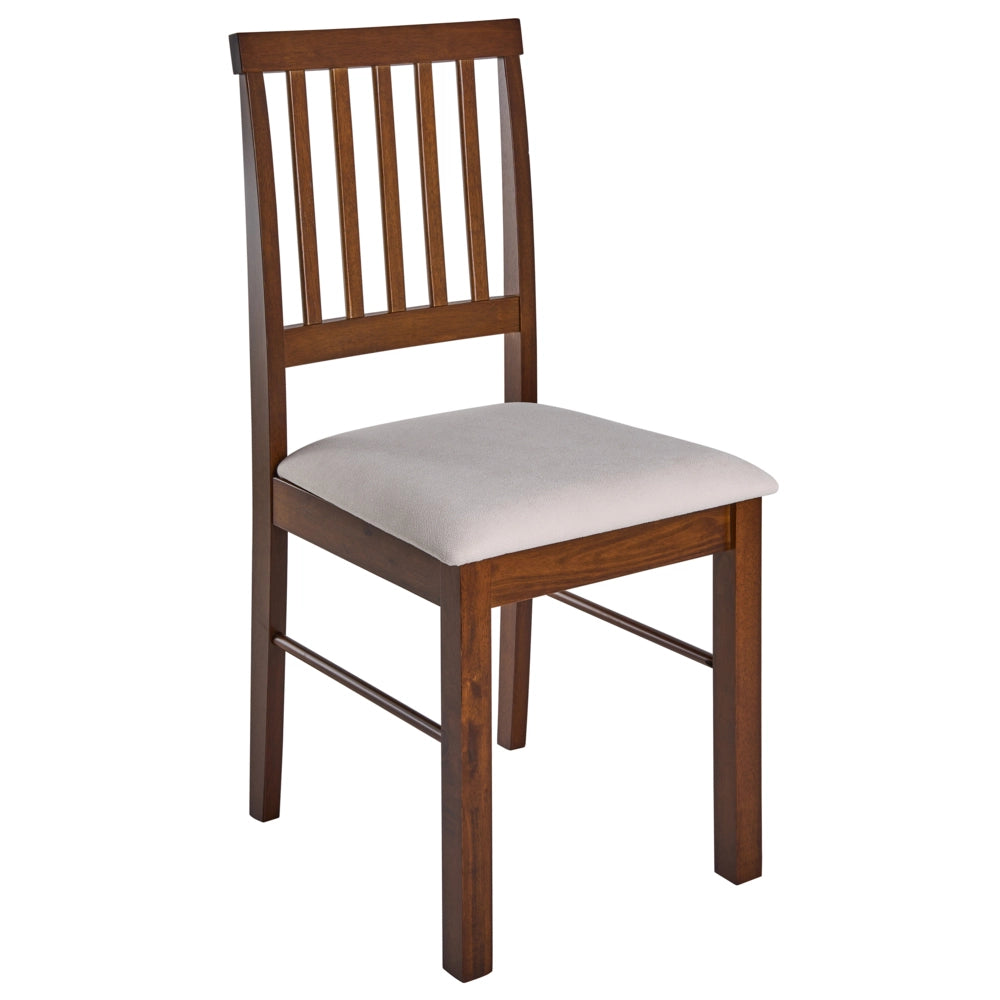 Set di 2 sedie da pranzo imbottite in marrone scuro verde scuro stile tradizionale e classico