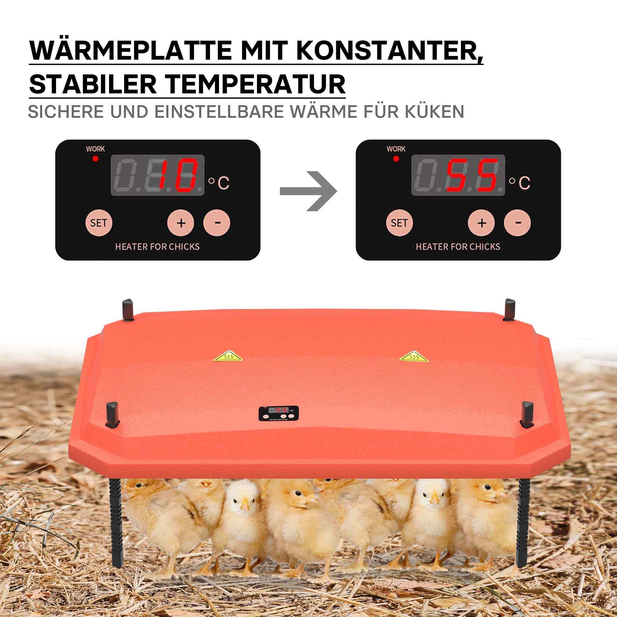 Fudajo Chioccia artificiale 45x60cm 60W Piastra termica per 50-55 pulcini, temperatura regolabile