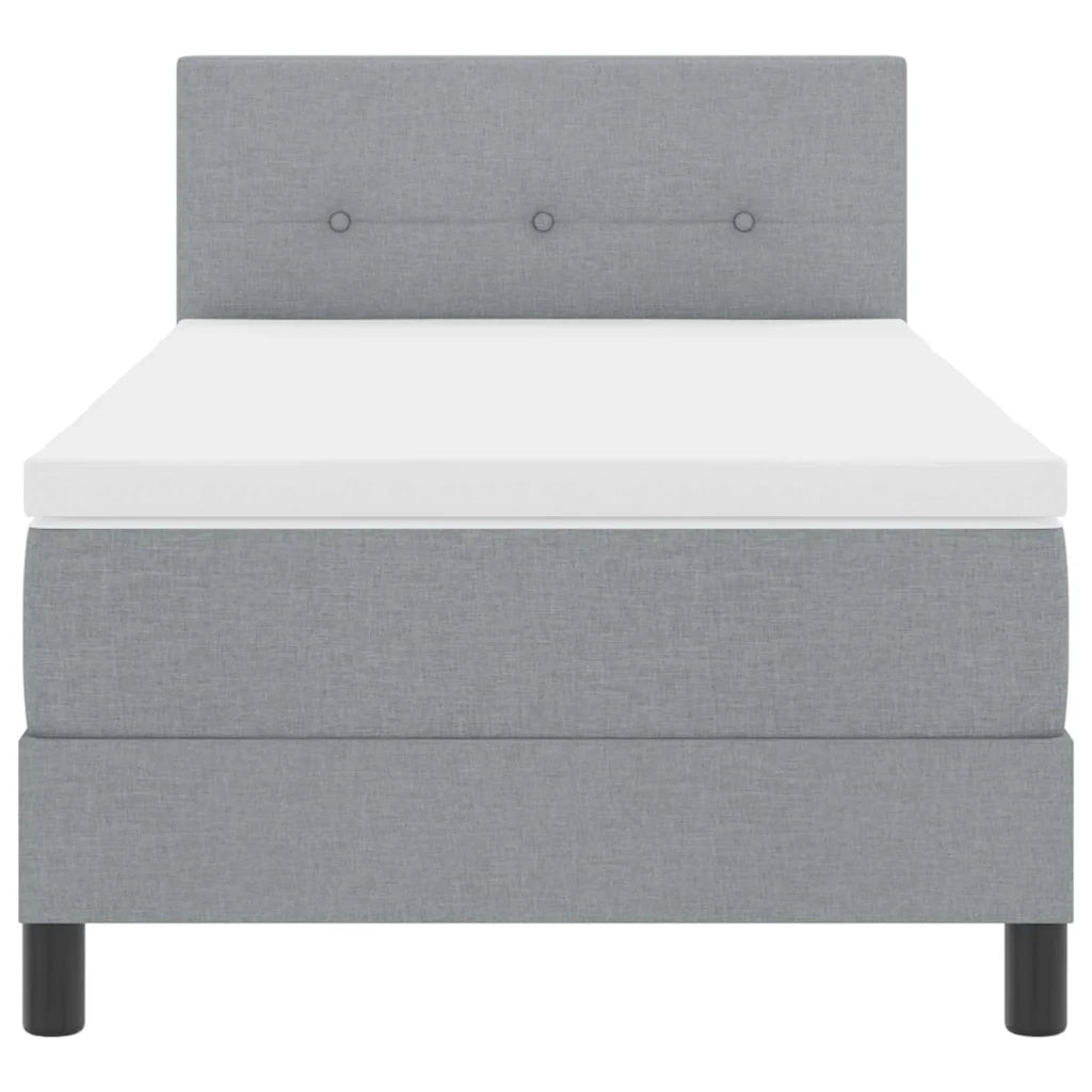 Letto a molle con materasso Grigio chiaro 80 x 200 cm Tessuto 3342163
