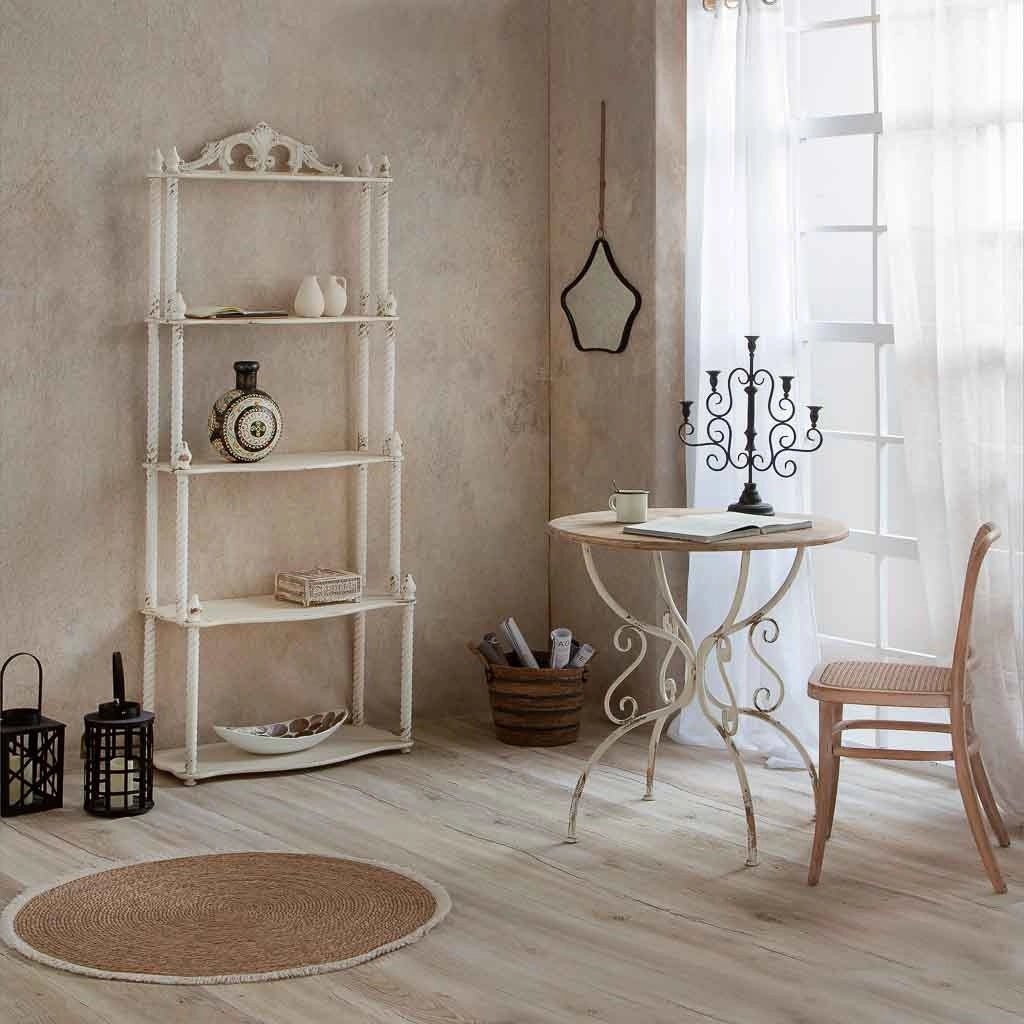 Scaffale in legno, finitura invecchiata 78,5x39,5x193,5h cm