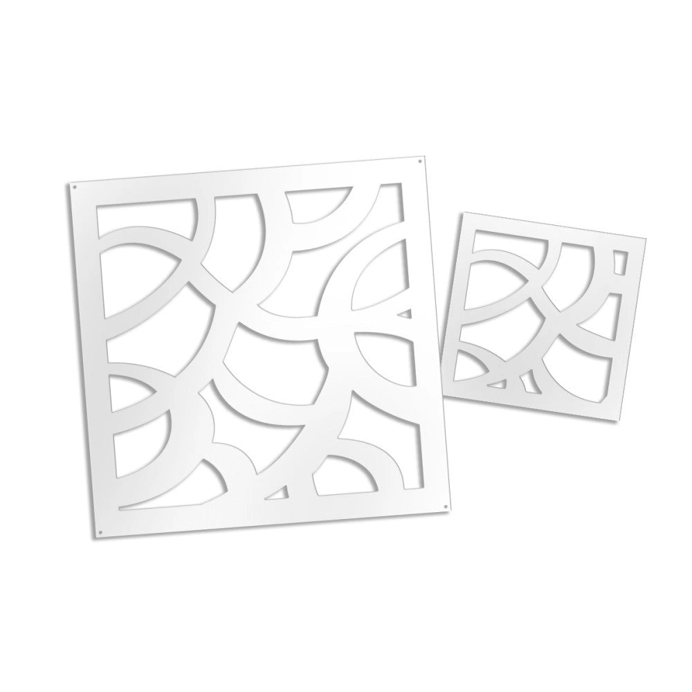 ROOTS - Pannello in PVC traforato - Parasole Colore: bianco, Misura: 73x73 cm