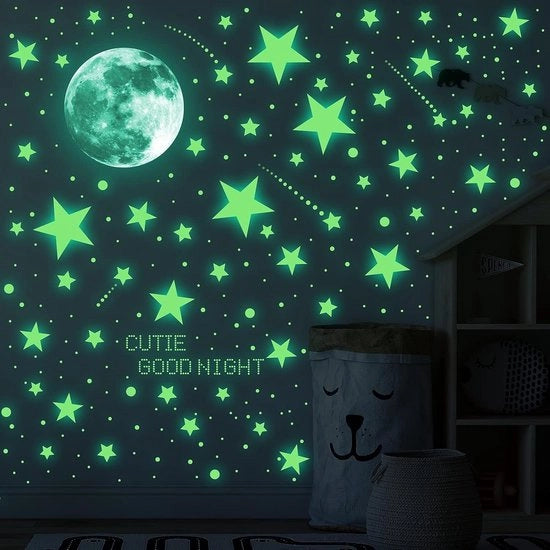 Sticker adesivi a luce emozionale per parete o soffitto, decorazione per camera da bambini o soggiorno.