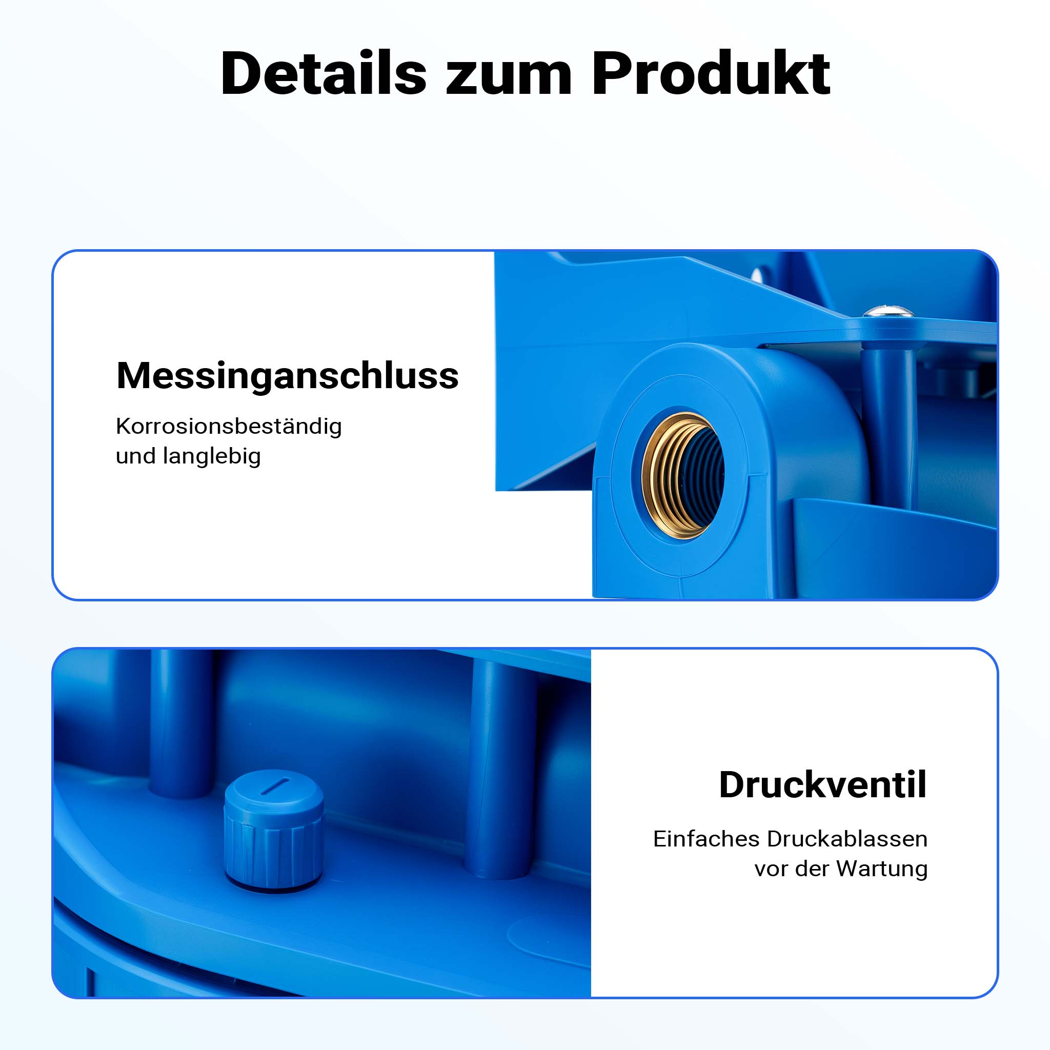 Naturewater NW-BR10B4 Filtro acqua a cartuccia, 3 stadi 20,67 mm 1/2" con cartucce filtranti