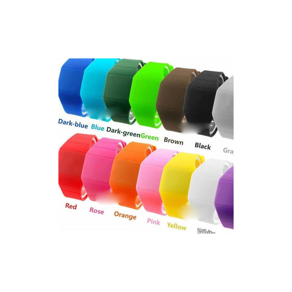 Trade Shop - Orologio Da Polso A Led Touchscreen Unisex Uomo Donna Colorato In Silicone -