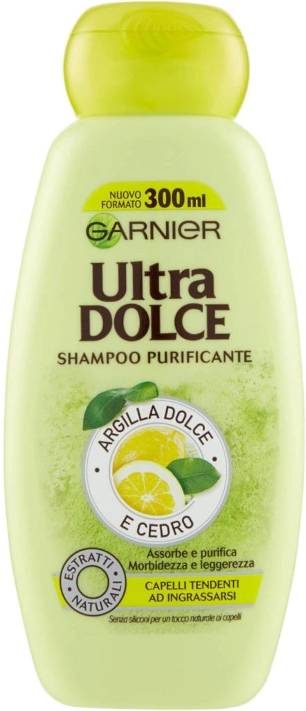 6 GARNIER SHAMPOO PURIFICANTE DA 300 ML ARGILLA DOLCE E CEDRO CAPELLI GRASSI