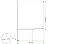 Doppia Parete Doccia Walk-in Con Braccio Di Sostegno Superiore a T Vetro 8 mm Reversibile 73-75 x 118-120 H 200 cm