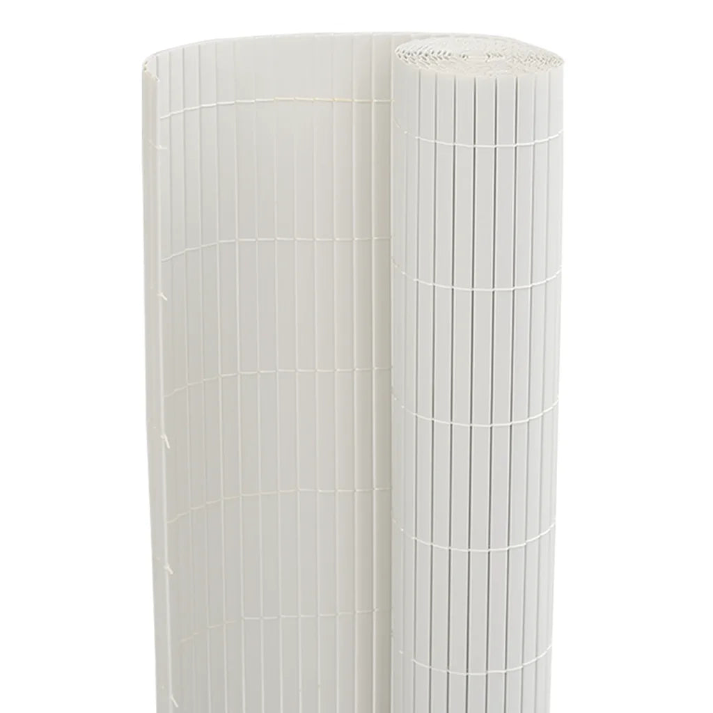 Recinzione da Giardino | Recinzione da cortile Bifacciale Bianca 1,8x5 m in PVC