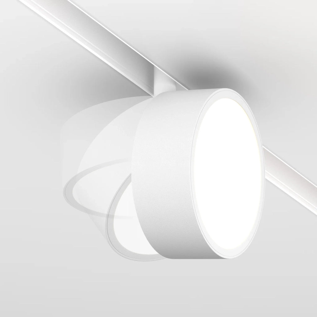 Maytoni lampada da binario Exility Rado 1 luce LED integrato bianco alluminio