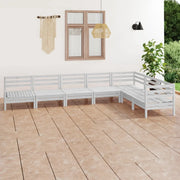 Set Divani da Giardino 7 pz in Legno Massello di Pino Bianco  cod mxl 40795