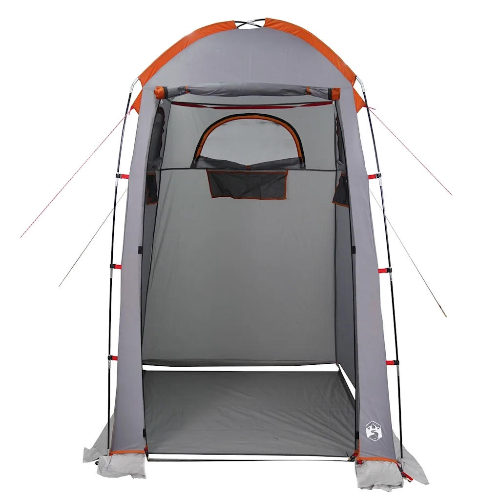 vidaXL Tenda per Toilette Grigio e Arancione Impermeabile