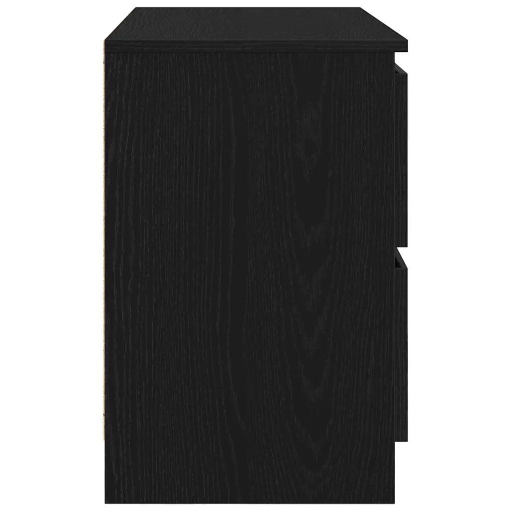 Mobile porta TV moderno con 2 cassetti ampio spazio contenitivo per soggiorno 80 x 35 x 54 cm legno composito nero 02_0051735