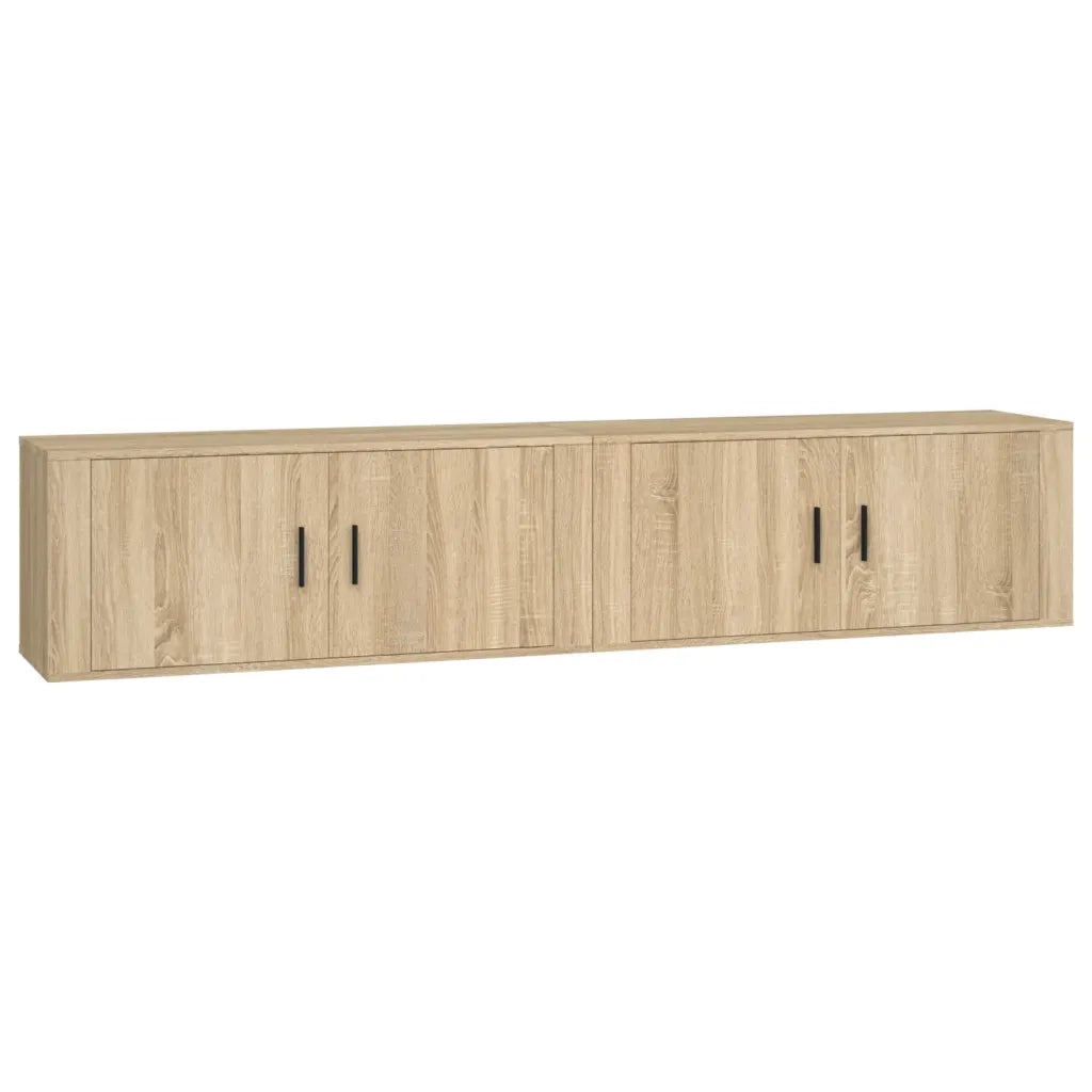 vidaXL Mobili Porta TV a Parete 2 pz Rovere Sonoma 100x34,5x40 cm