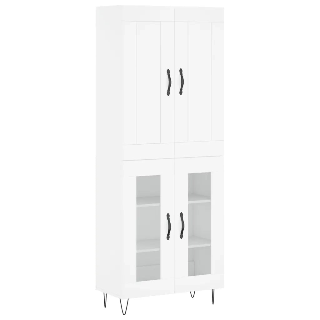 Credenza Bianca 69,5x34x180 cm in Legno Multistrato 3199649