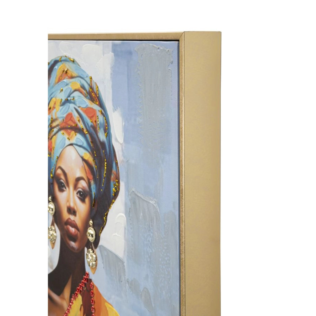 Stampa su Tela Africa 19, Multicolore, Legno, 52x4,5x152 cm