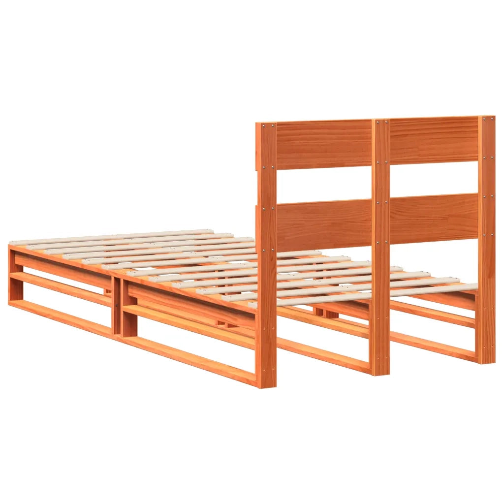 vidaXL Letto senza Materasso Marrone Cera 90x190 cm in Legno di Pino