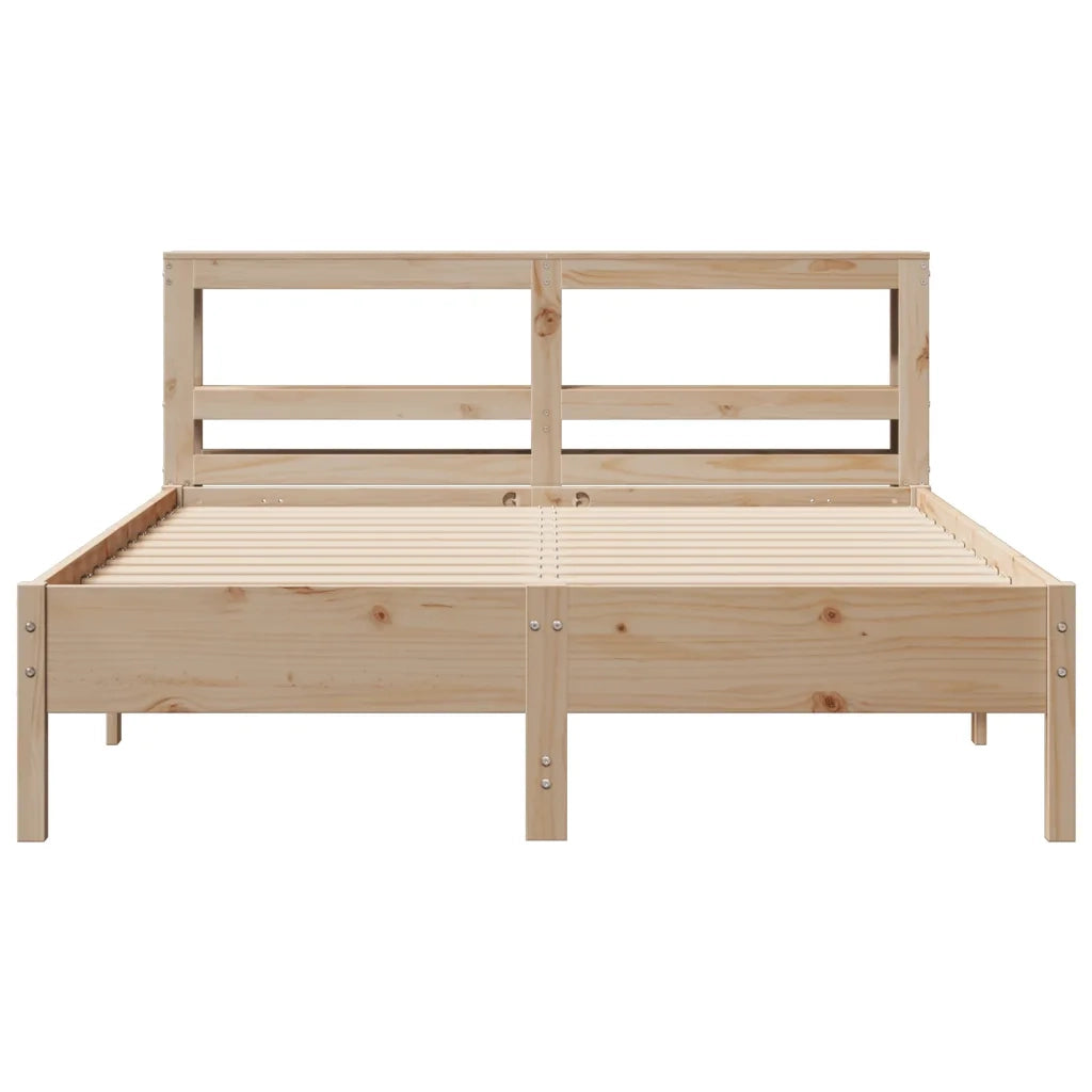 Letto senza Materasso 140x190 cm in Legno Massello di Pino 3306159