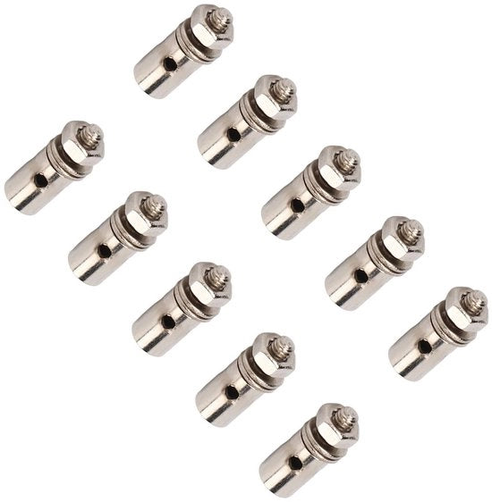 Connettore in acciaio inossidabile 10 pezzi - Connessione regolabile - Progetto compattato - Duraturo - Adatto per modelli RC - Installazione semplice - Connessione servo