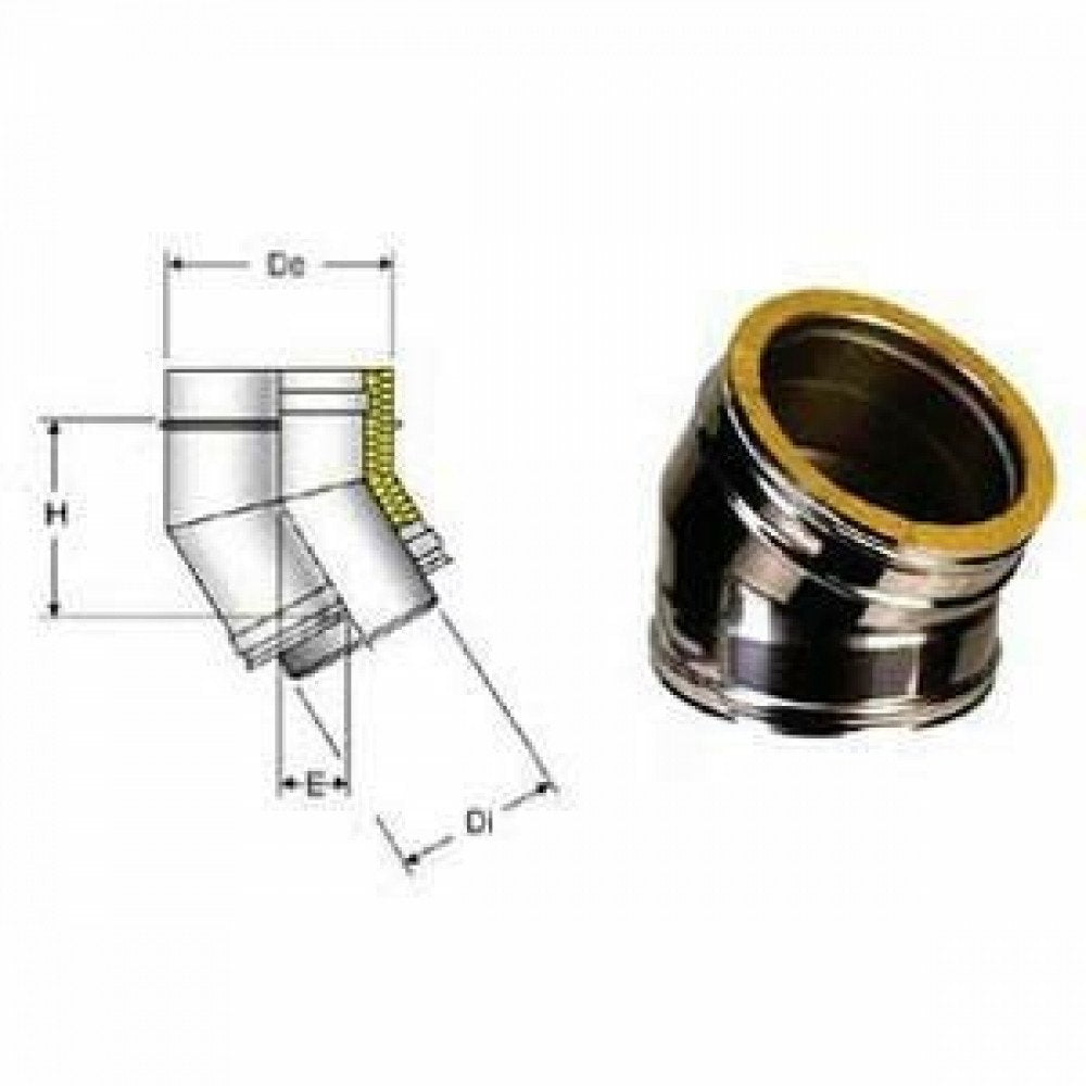 Inox doppia parete aisi 316 curv a 30 d.350 400 b08x8s2tr1