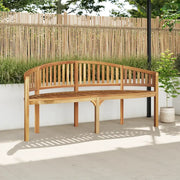 Panchina a Forma di Banana 180 cm in Legno Massello di Teak