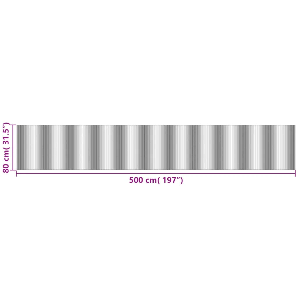 Tappeto Rettangolare Grigio 80x500 cm in BambÃ¹