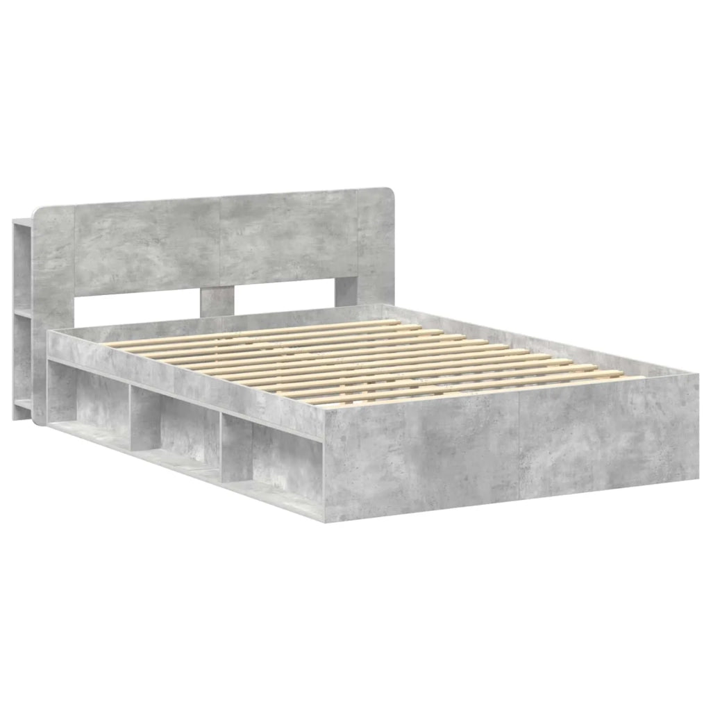 Telaio del letto con storage Grigio Cemento 140 x 190 cm 3433377
