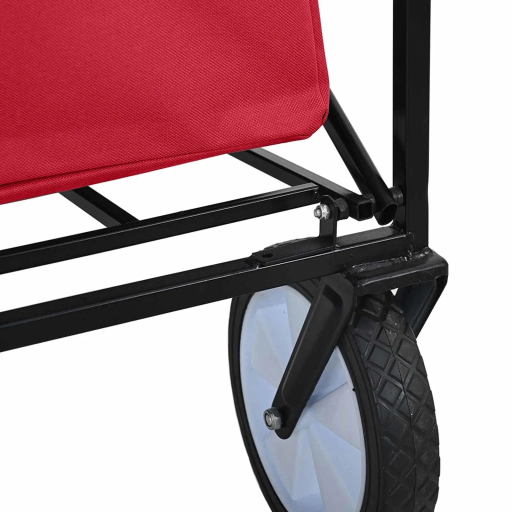 Carrello a Mano Pieghevole Rosso 94 x 53 x 99 cm Tessuto Oxford 42020661