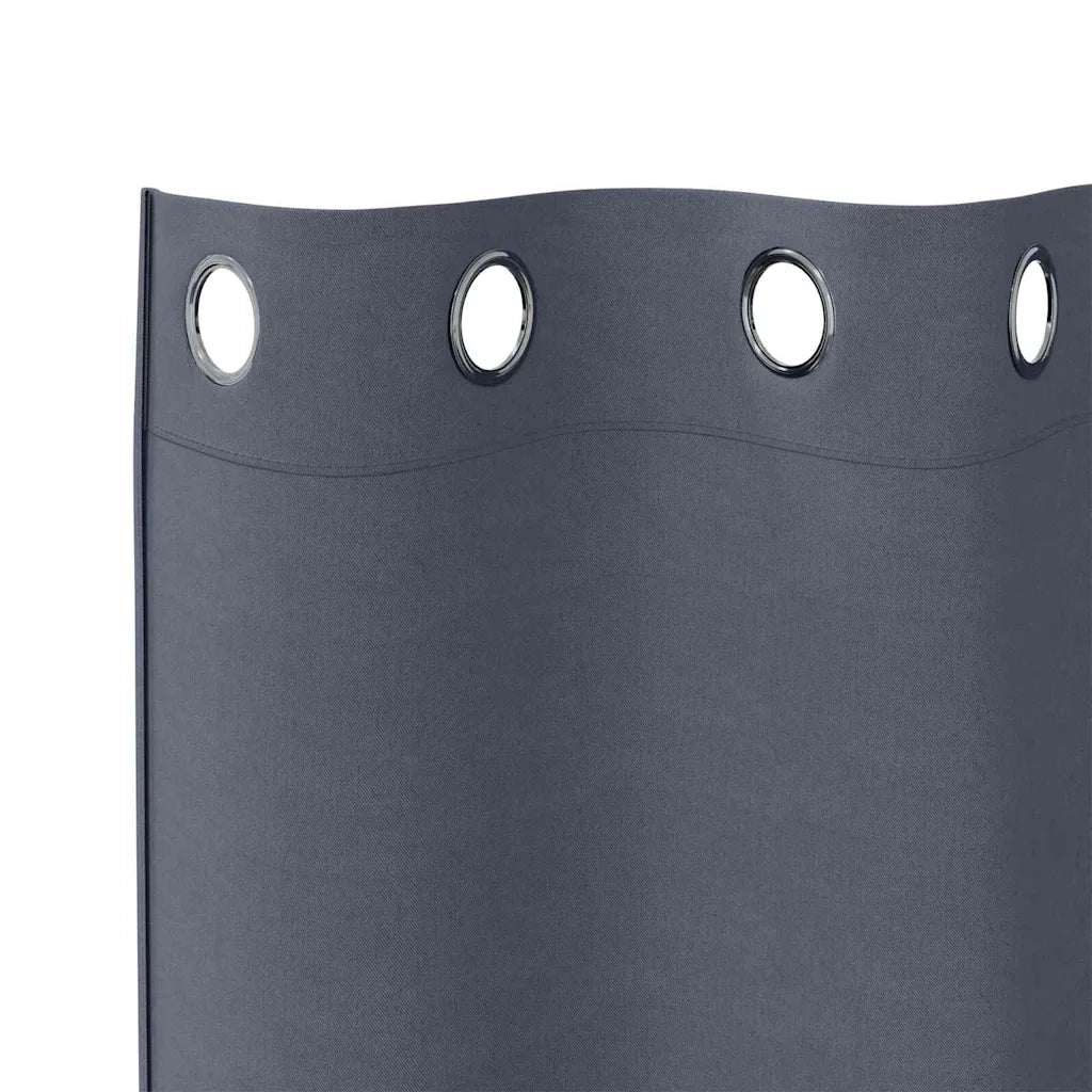 Tende Blackout con Anelli 2 pz Antracite 225 x 140 cm 4107340
