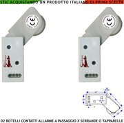 Rotello 2 Sensori Contatti Antifurto Contro il Sollevamento di Serrande la Rotella Antiusura Spinta da Molla con la Gammes Muove lo Switch che Genera Impulsi Veloci 50 mS Necessita di Conta Impulsi