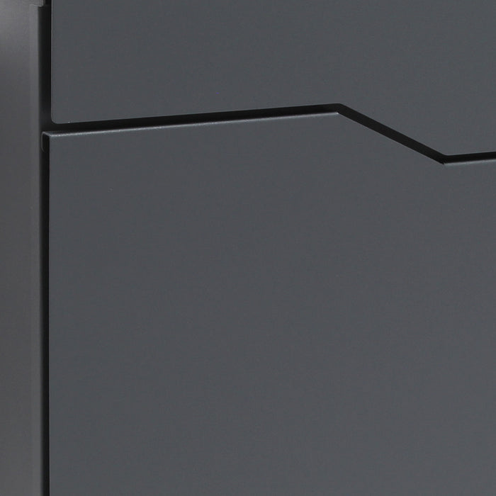 Cassetta postale con vano portagiornale V19 antracite 370 x 102 x 370 mm