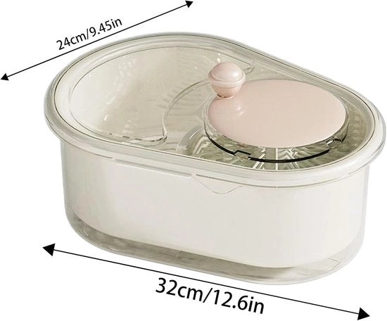 Macchina per lavare insalata e verdure, spinner manuale, asciugatrice a mano per salate con comando, lavastoviglie manuale per insalate