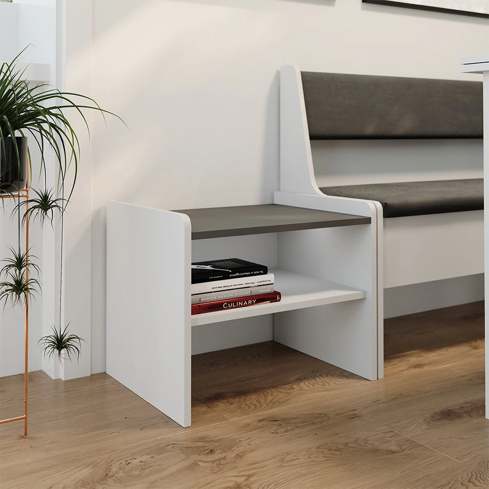 Vicco panca ad angolo Bianco/antracite 53.5 x 41.1 cm