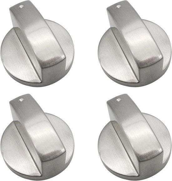 Sostituzione di 4x 6mm coperchi di metallo argentato per pentola universale - per forno a gas, forno e forno a gas