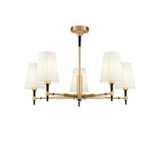 Maytoni Lampadario contemporaneo Zaragoza 5 luci E14 ottone metallo diffusore PVC