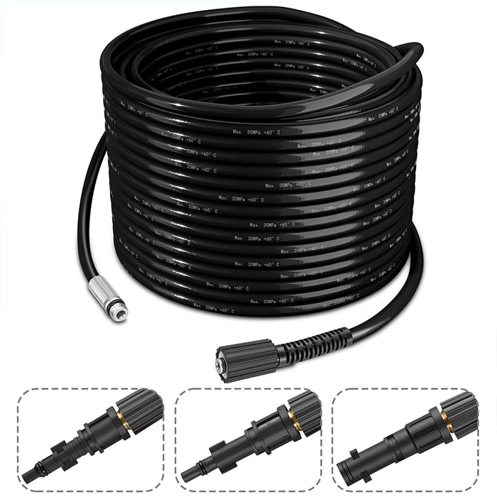 Micro Sonda Sturatubi per Idropulitrice 15mt 200Bar 5 Adattatori e Borsa Antipiega