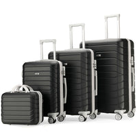 Set 4Valigie Rigide Ruote Easy roll Bagaglio mano Beauty Case Trolley Resistente