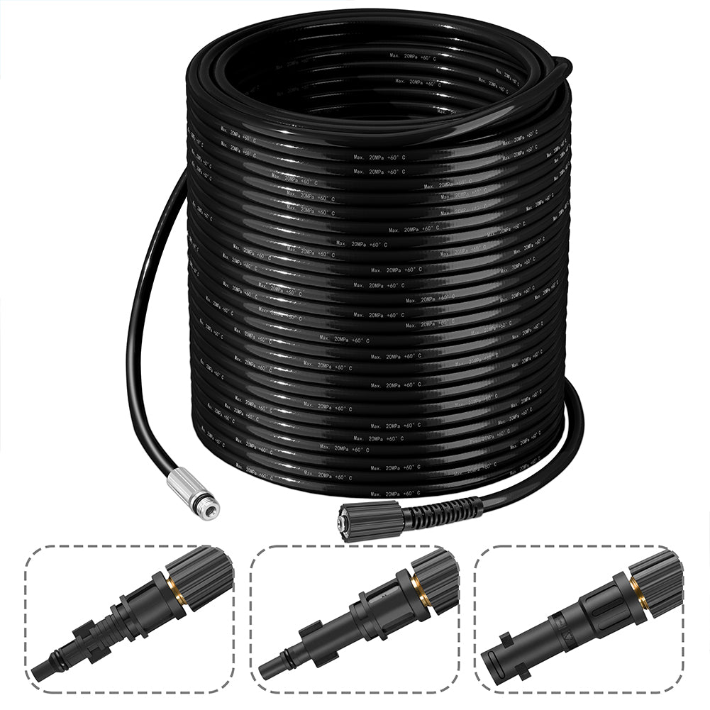 Micro Sonda Sturatubi per Idropulitrice 30mt 200Bar 5Adattatori e Borsa Antipiega