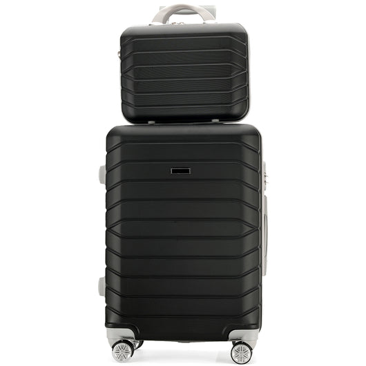 Set 4Valigie Rigide Ruote Easy roll Bagaglio mano Beauty Case Trolley Resistente